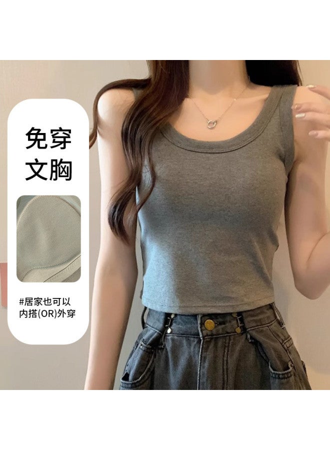 Goso Spaghetti Strap Comfortable Camisole With Padded Inserts, Women'S Layering Tank Top For Outer Wear - Image 2