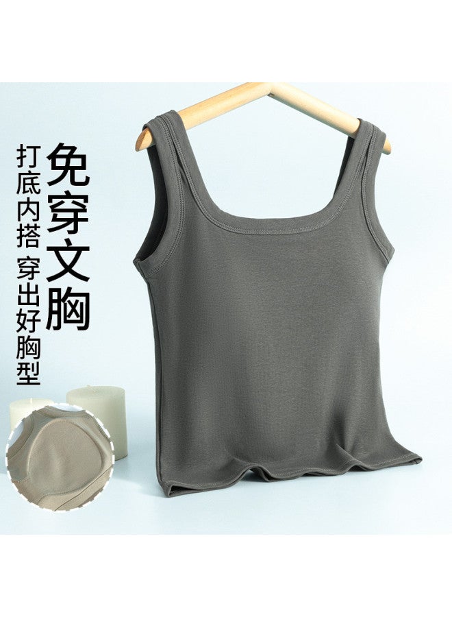 Goso Spaghetti Strap Comfortable Camisole With Padded Inserts, Women'S Layering Tank Top For Outer Wear - Image 3