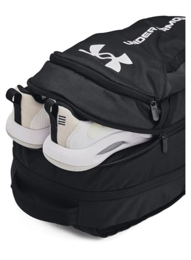 اندر ارمر حقيبة ظهر أندر أرمور للبالغين والأطفال (002) باللون الأسود/الأسود/الأبيض، حجم واحد يناسب معظم الأشخاص - Image 4