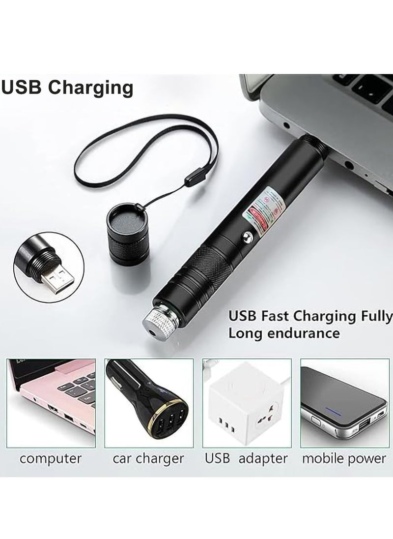 Laser Torch Light, USB Rechargeable Laser Flashlight, Multipurpose Green Laser Point, Pen Laser