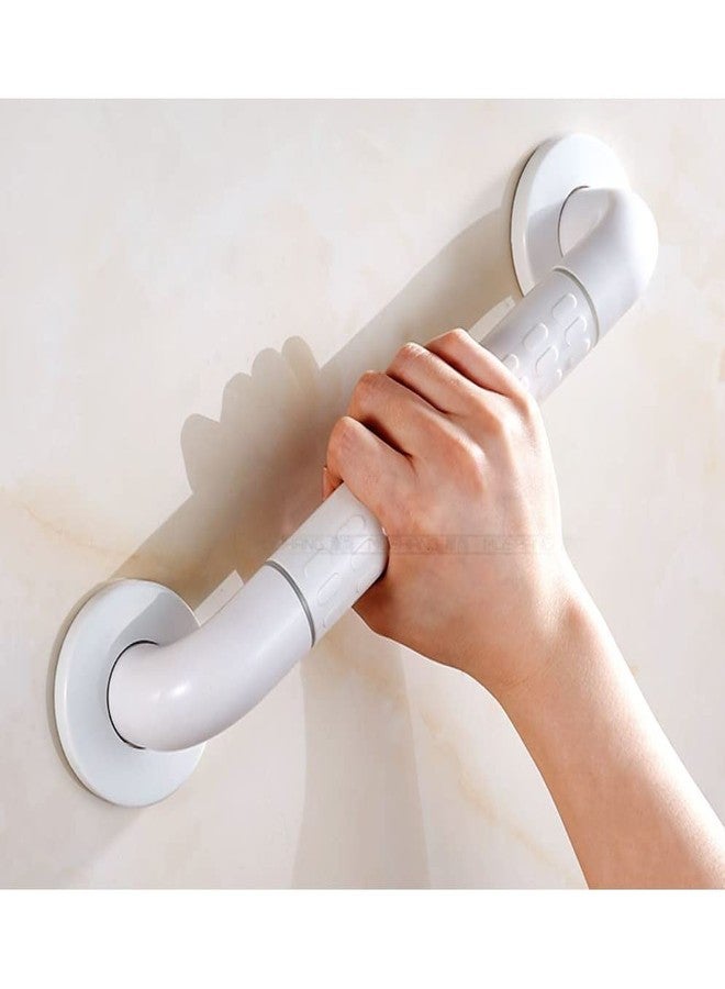 BATH GURU Heavy Duty High Grade ABS and Stainless Steel Grab Bar Safety Rail Handle for Senior Citizen Wall Mounted Grab Bar for Toilet Bathroom Bathtub (18 INCH, White) - Image 3