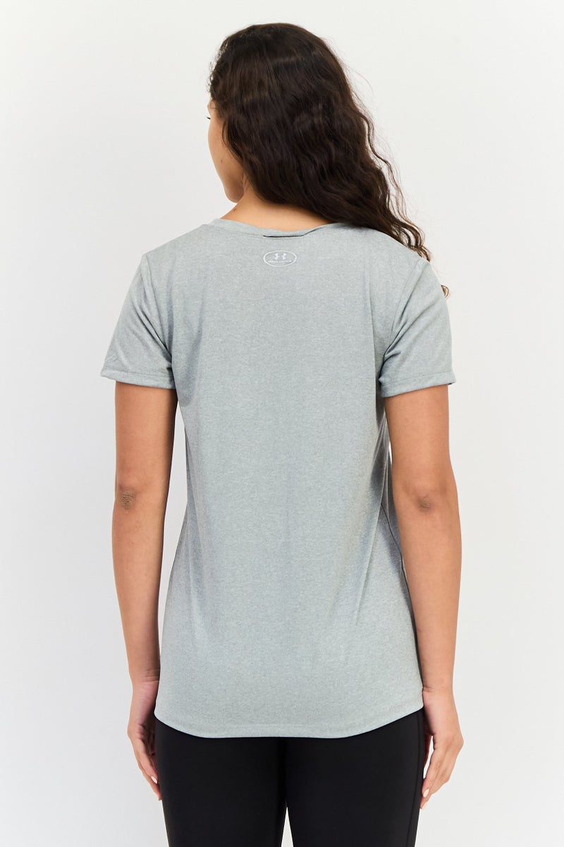 UNDER ARMOUR Women Loose Fit Short Sleeves Training T-shirt, Grey - Image 4