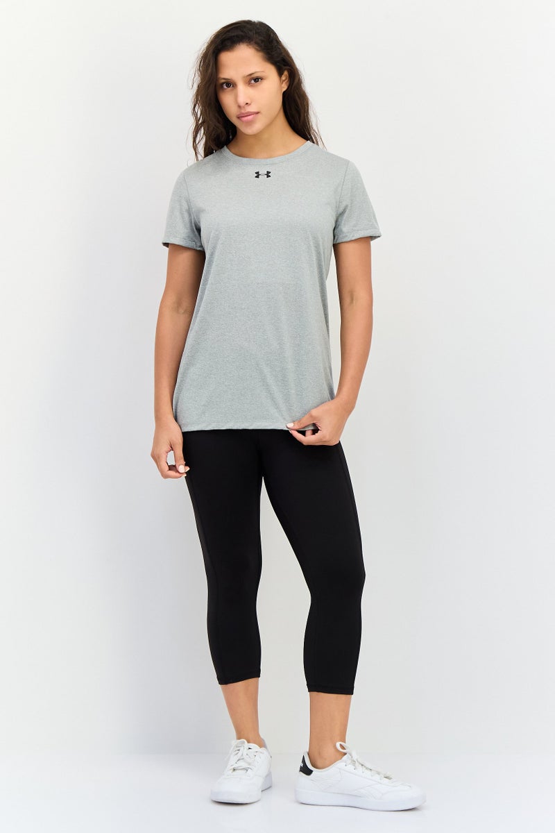 UNDER ARMOUR Women Loose Fit Short Sleeves Training T-shirt, Grey - Image 2