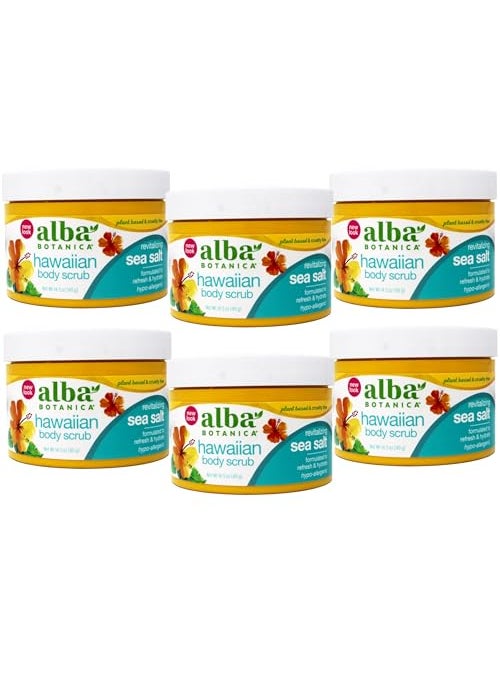 Alba Botanica - Alba Botanical Body Scrub Sea Salt, 14.5 Ounce (Pack of 6) - Image 1