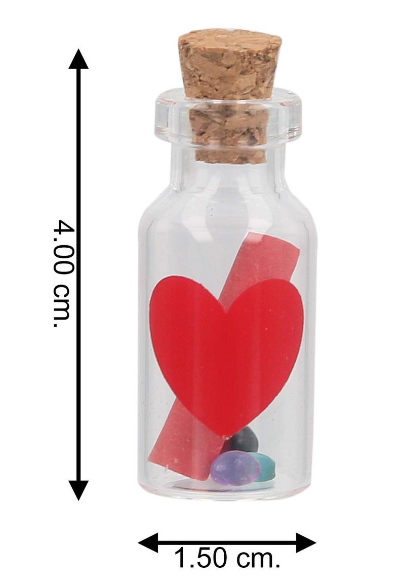 Webelkart Artificial Premium Combo of Love Teddy Bear Heart Shaped Box and 7 Message Bottle Box Multicolour - Image 3