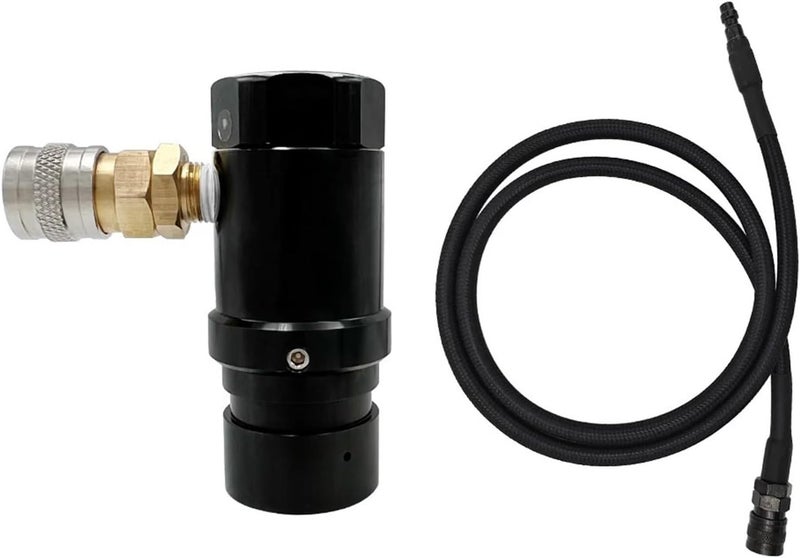 AIR CO2 Mini Regulator Micro Reg for G1/2-14 Bottle W/US Foster 300PSI Pressure Gauge Ajustable 40-200PSI(Reg.Straight Line) - Image 1