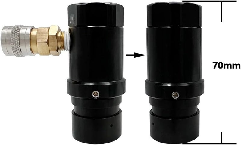 AIR CO2 Mini Regulator Micro Reg for G1/2-14 Bottle W/US Foster 300PSI Pressure Gauge Ajustable 40-200PSI(Reg.Straight Line) - Image 2