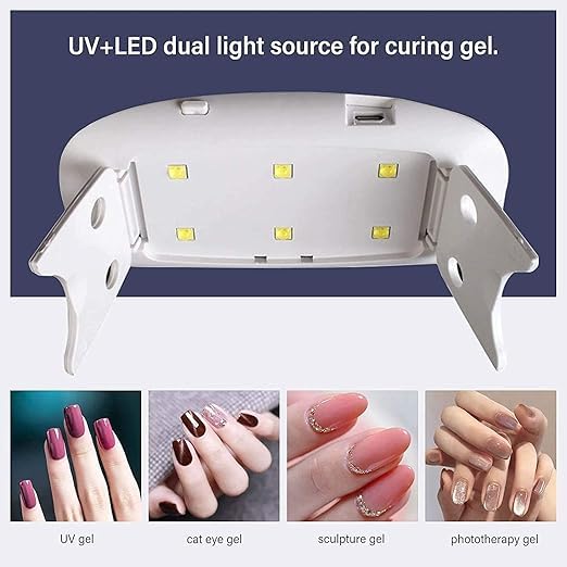 VIDORA Mini USB UV Sun Dryer Gel Nail Polish Art Curing LED Lamp 6W Portable Manicure Tool Sunmini Drayer Foldable Light Based For All Kind Of Paints Dry Remover Nail - Image 5