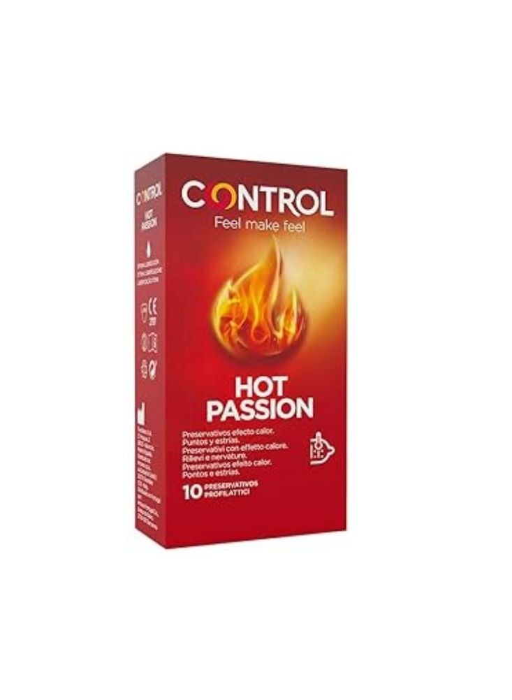 كنترول واقيات ذكرية للتحكم في الإثارة – لاتكس منقّط ومضلّع لتعزيز الإحساس (عبوة ١٠ واقيات) - Image 1