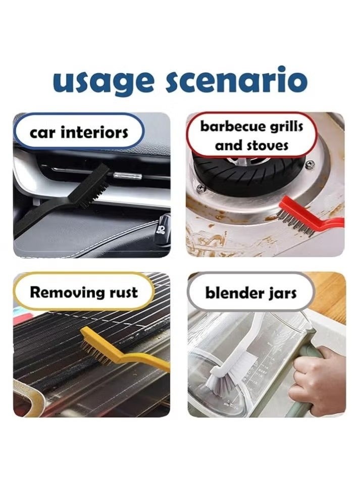 Cleaning Brush Set, Multi Purpose Gap Brush for Kitchen,Bathroom,Car, Grout, Window Tracks,Bathtub,Vehicle,Faucets,Bowl,Teapot,Cup, Home Essentials Scrub Cleaning Tools,Hard Crevice Cleaning（8PCS） - Image 5