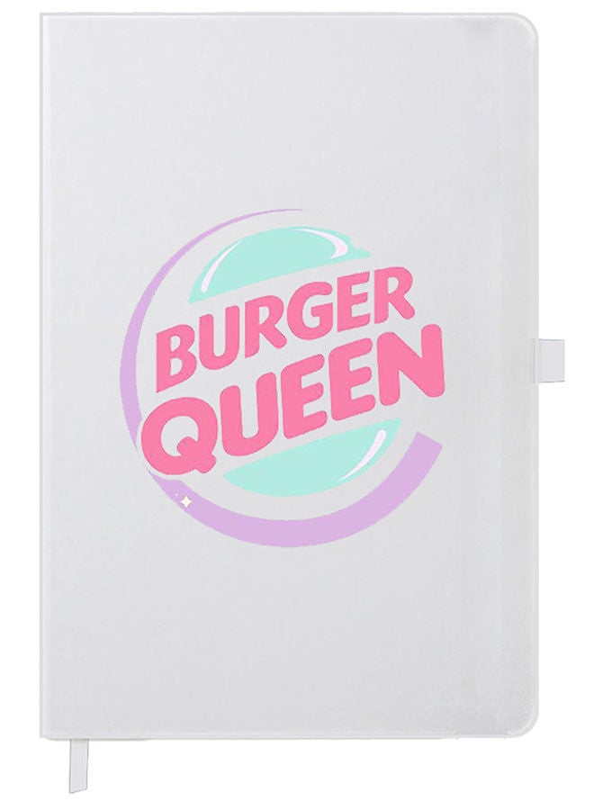 Theodor Designer A5 Thick White Hardcover Notebook Burger Queen - Image 1