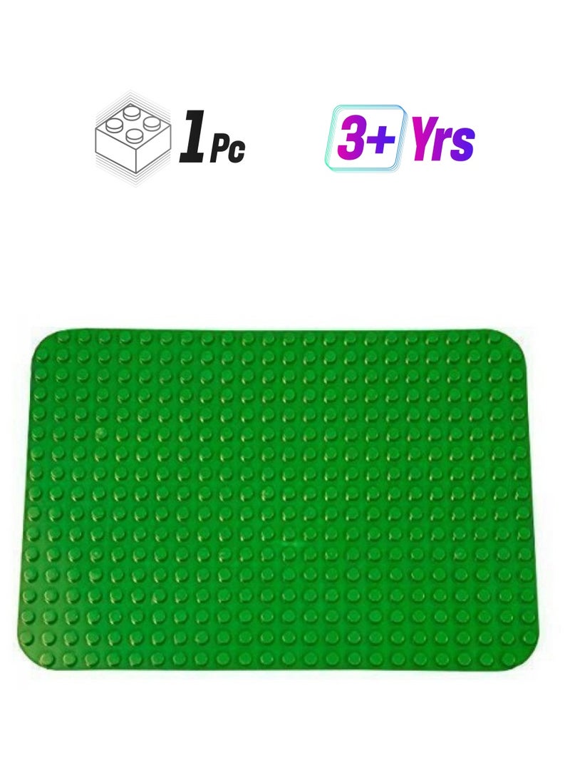 Strictly Briks لوح قاعدة كتل البناء الكلاسيكية الكبيرة 15" × 10.5" لوح قاعدة لبناء الكتل الكبيرة للأعمار من 36 شهرًا إلى 1188 شهرًا قطعة واحدة من اللوح الأخضر المسطح - Image 1