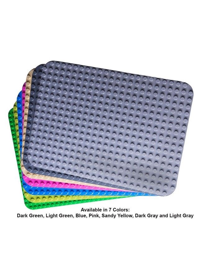 Strictly Briks لوح قاعدة كتل البناء الكلاسيكية الكبيرة 15" × 10.5" لوح قاعدة لبناء الكتل الكبيرة للأعمار من 36 شهرًا إلى 1188 شهرًا قطعة واحدة من اللوح الأخضر المسطح - Image 3