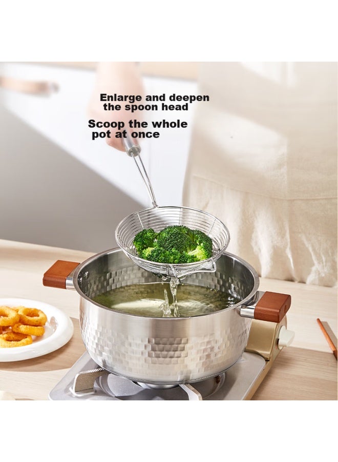 JD.com Jd Jingzao Large Slotted Spoon, Large Stainless Steel Strainer, Household Noodle And Dumpling Skimmer, Kitchen Commercial Deep Fryer Filter Mesh *1 - Image 3
