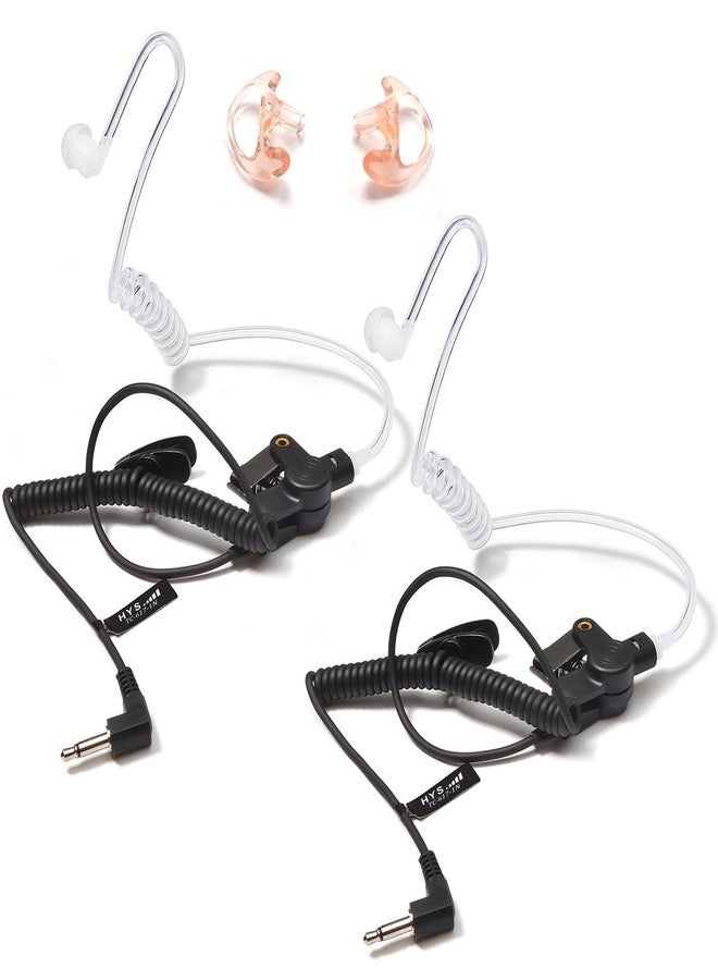 HYS 3.5mm Police Listen Only Acoustic Tube Earpiece with One Pair Medium Earmolds for Speaker Mics - Image 1