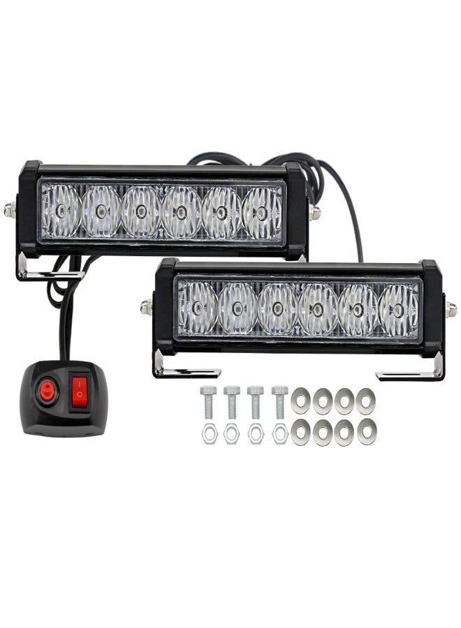 STDYSUN LED Emergency Strobe Lights Bar 2Pcs Red Yellow Double Color Warning Police Grille Lights Bar Surface Mount Fit for Motorcycle POV Utility Vehicle Construction Vehicle and Tow Truck Van - Image 2