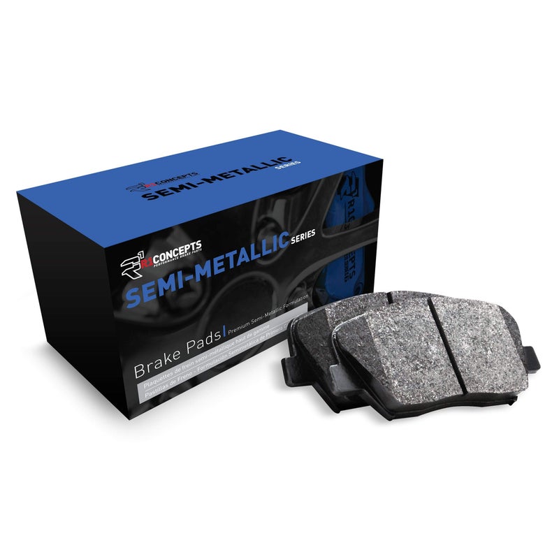 R1 Concepts Front Semi-Metallic Series Brake Pads 2311-0822-00| Fits 2000 Toyota Celica, 2000-2005 Toyota MR2 Spyder, 2001-2005 Toyota Echo, 2001-2009 Toyota Prius, 2004-2006 Scion xA, 2004-2006 Scion - Image 1