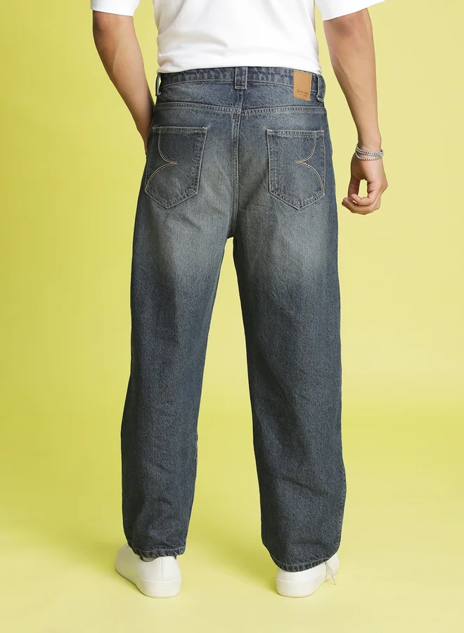 ستايلي Men Mid Rise Baggy Fit Faded Jeans By Bene Kleed