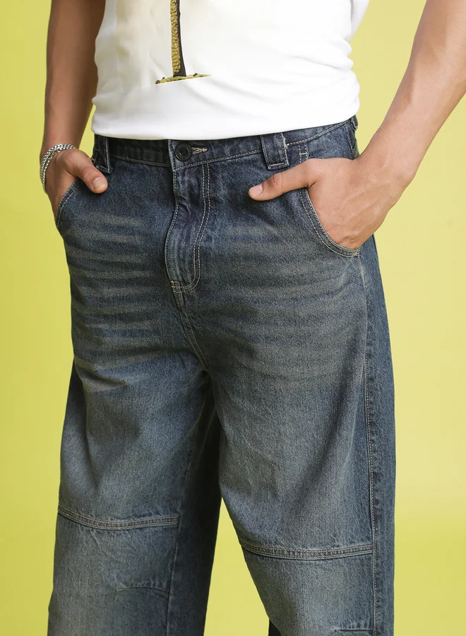 ستايلي Men Mid Rise Baggy Fit Faded Jeans By Bene Kleed