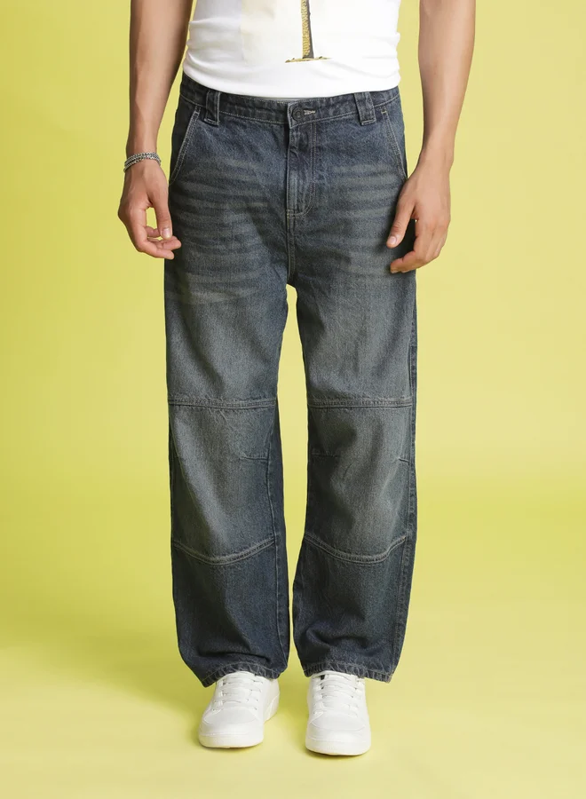 ستايلي Men Mid Rise Baggy Fit Faded Jeans By Bene Kleed