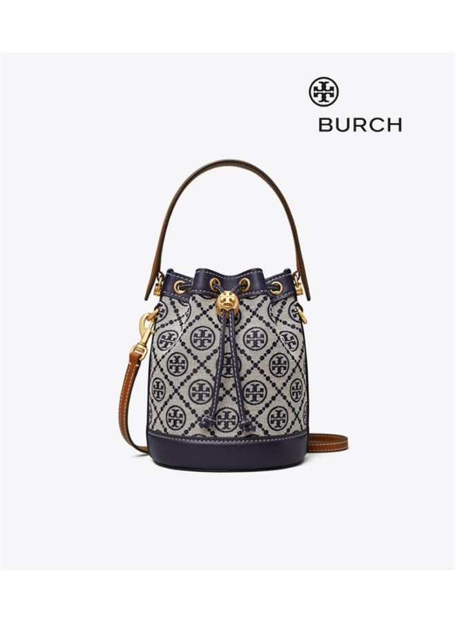 Burch TB Burch Women's Mini T Monogram Tote Bag Tory Navy - Image 1