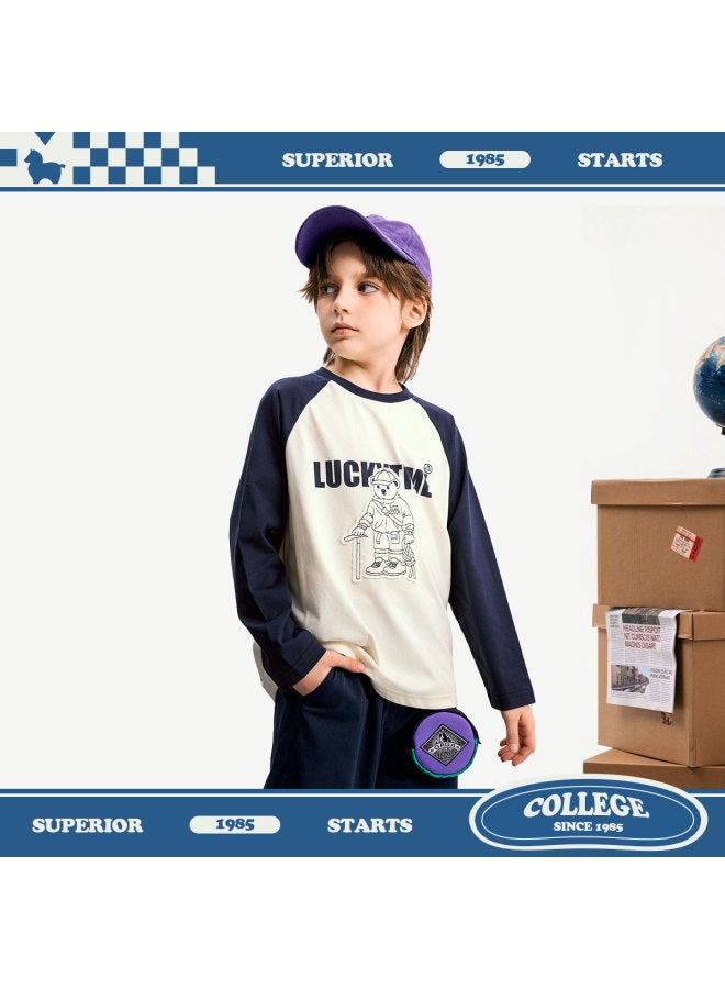 مكد 【أعلى + بنطلون】 MQD مجموعة جديدة لخريف الأولاد من التيشيرت طويل الأكمام براجلان والبنطلونات الكارغو للهواء الطلق - Image 3