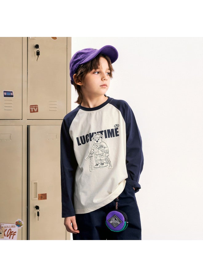 مكد 【أعلى + بنطلون】 MQD مجموعة جديدة لخريف الأولاد من التيشيرت طويل الأكمام براجلان والبنطلونات الكارغو للهواء الطلق - Image 5