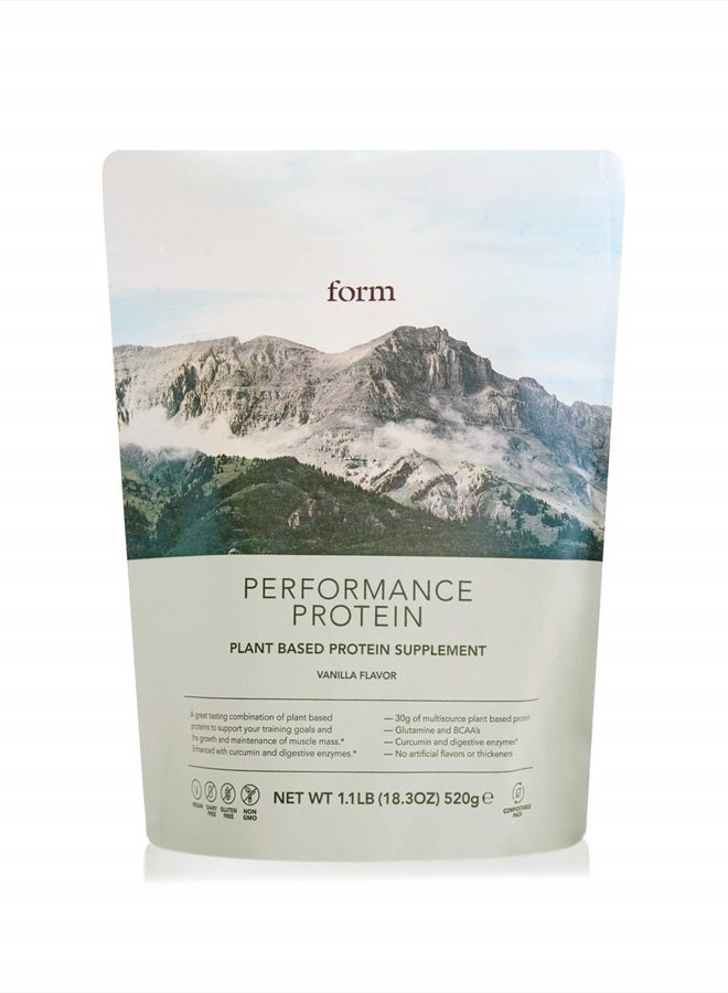Performance Protein - Vegan Protein Powder - 30g of Plant Based Protein per Serving, with BCAAs and Digestive Enzymes. Perfect Post Workout. Tastes Great with Just Water! (Vanilla)