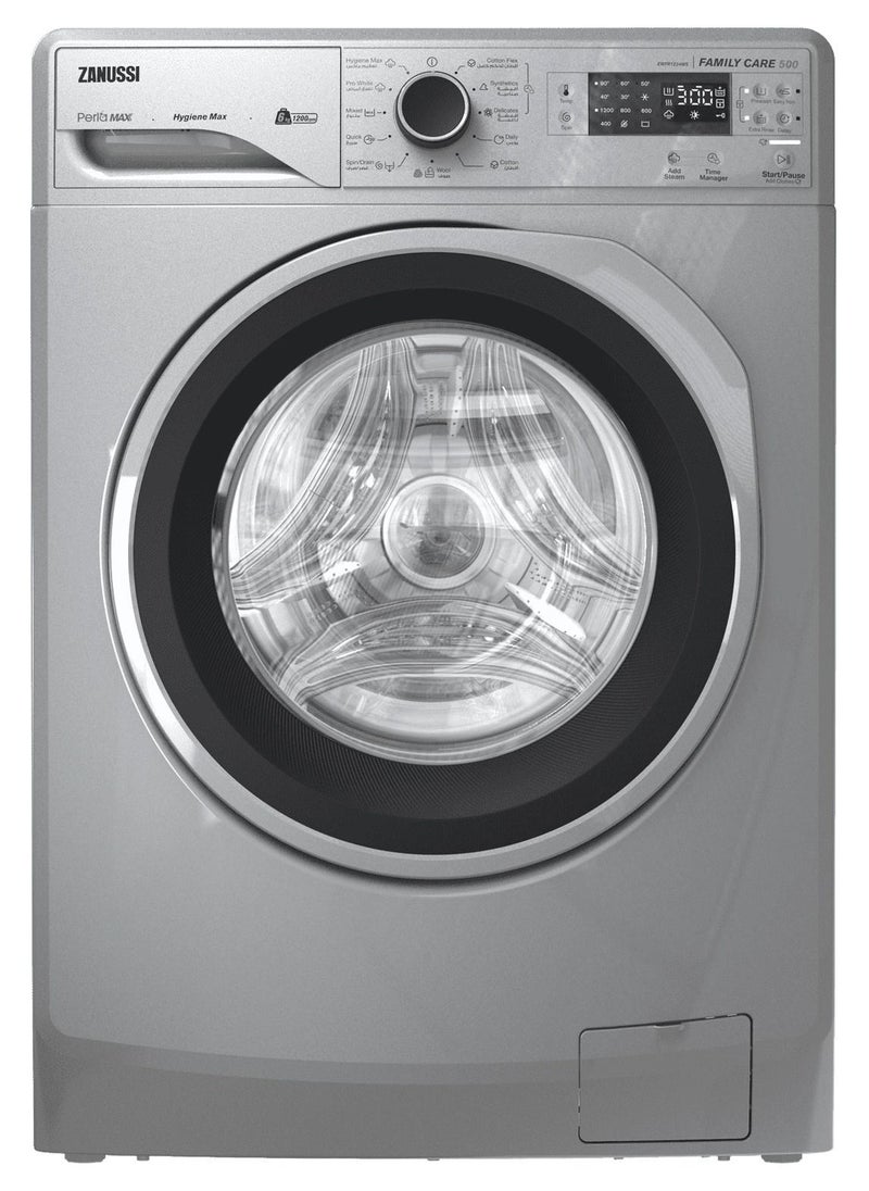 ZANUSSI Automatic Washing Machine 6 KG Perlamax 1200 RPM 60 cm Silver ZWF6240SS5  - Image 1