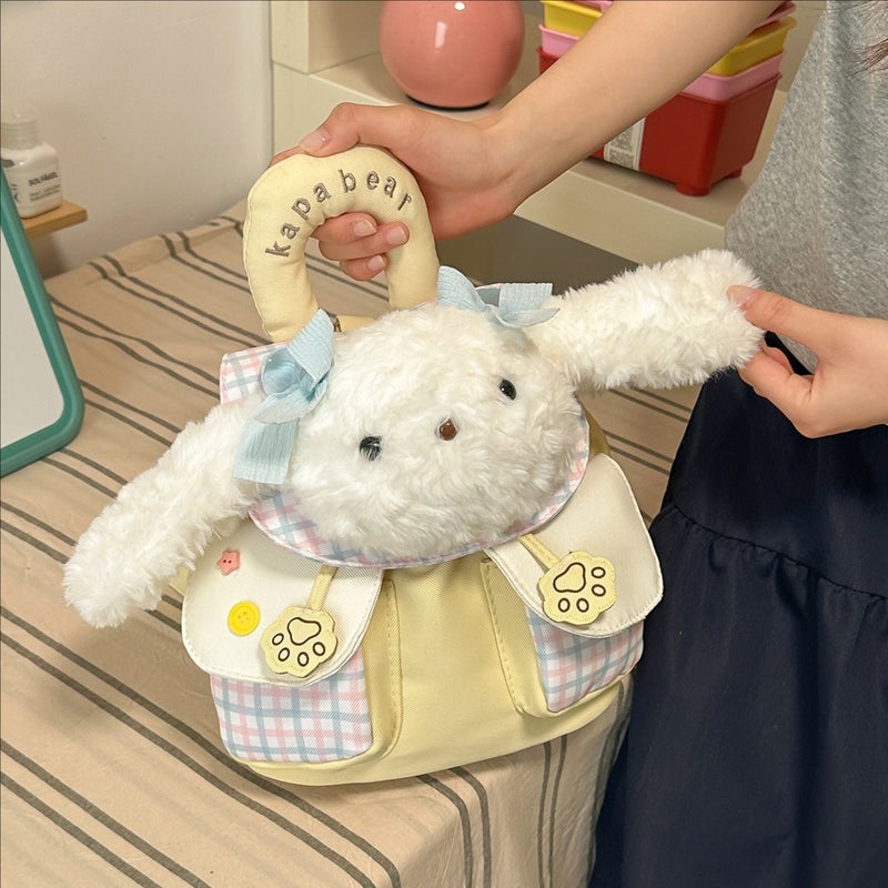 Cute Plush Bear Backpack for Girls - Image 2