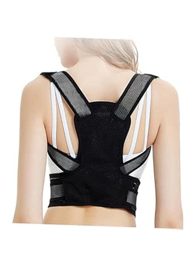 D Abaodam Hunchback Corrector Posture Trainer Back Brace Support Belt Medium Black Elastic Adjustable for Men Women Relieves Back Pain Improves Spine Alignment - Image 1