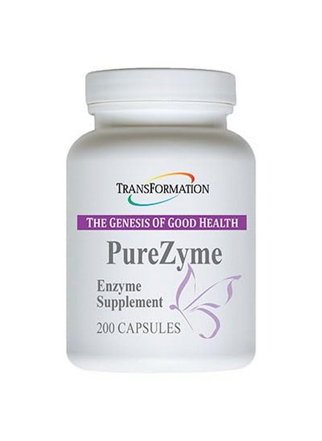 Transformation Enzymes Purezyme High-Potency Protease Blend Enzyme Supplement, Physician Practitioner Recommended - Advanced Formula for Maximum Nutrients Digestion and Gut Health,200 Capsules