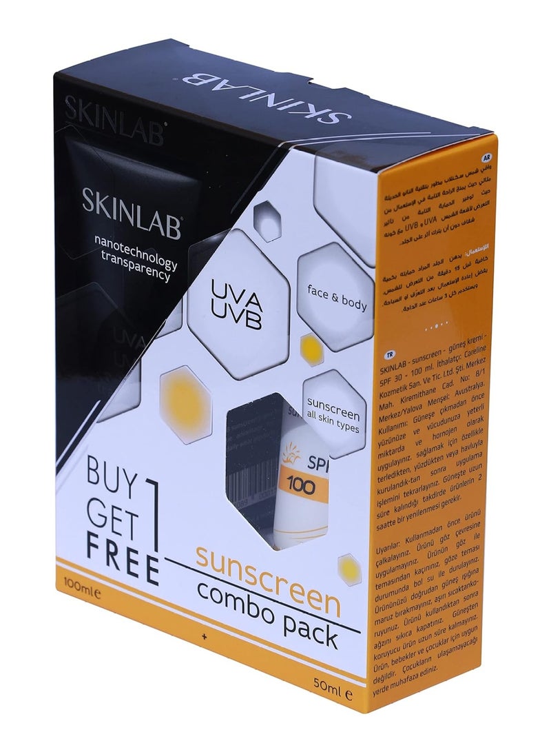 SKINLAB Spf100 Sunscreen Combo Pack, 100Ml & 50Ml - Image 3