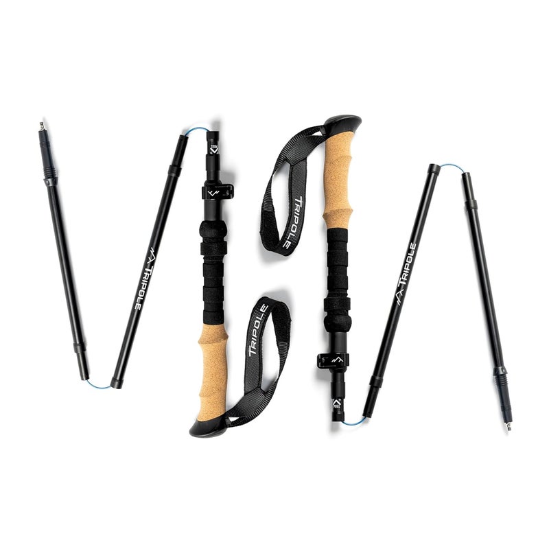 TriPole Trailcore Foldable Trekking and Hiking Poles | ALU7075 | Lightweight | Twin Poles - Image 1