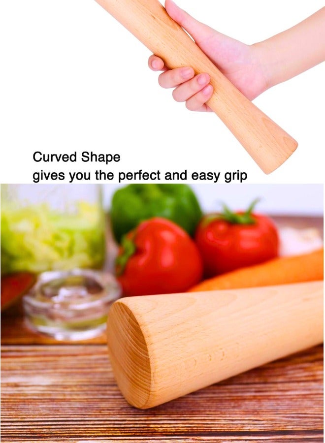 Chase Up 12" Sauerkraut Pounder for Mason Jars Vegetable Fermentation- One Piece of Solid Wood - Image 3