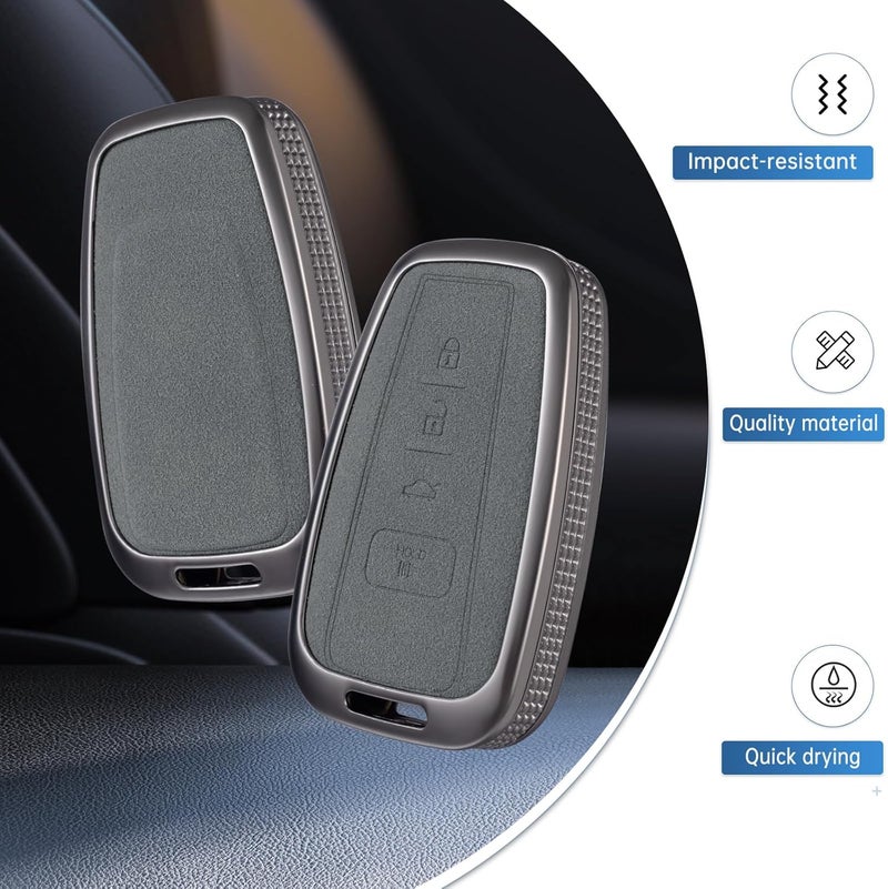 YO&YOYE Leather Key Fob Cover for Toyota - Image 3