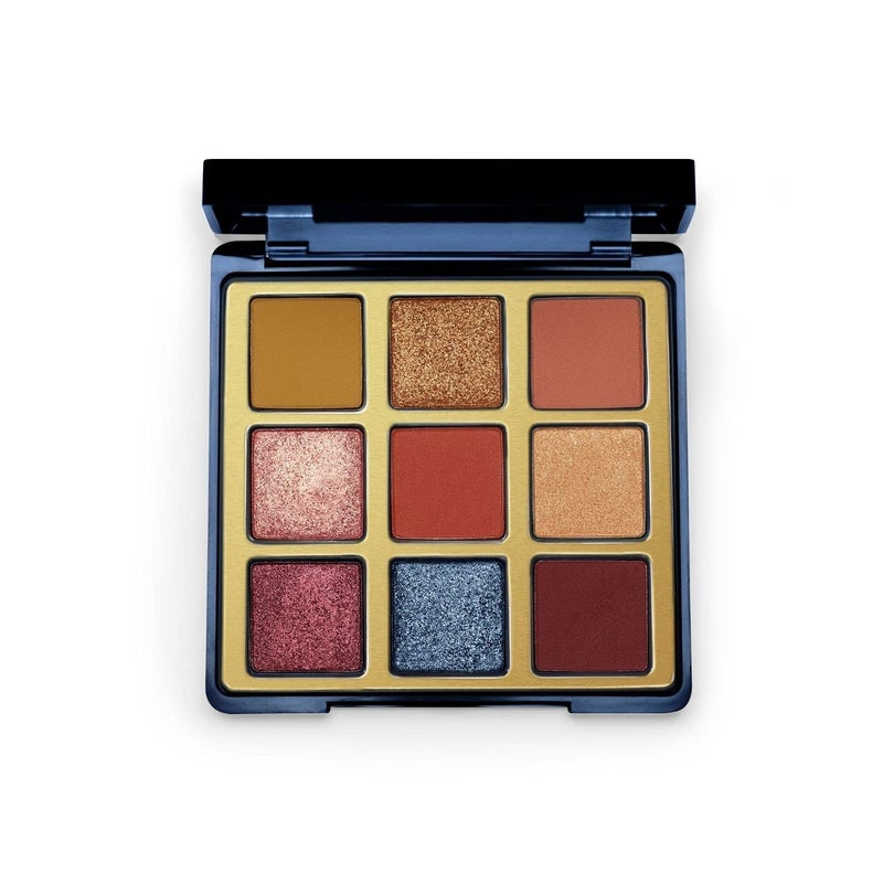 Eleman Beauty Highly Pigmented Eyeshadow Makeup Palette Multicolor Matte Metallic Shimmer Vegan Formula Creamy Soft Texture Smooth Application Wet or Dry Inferno