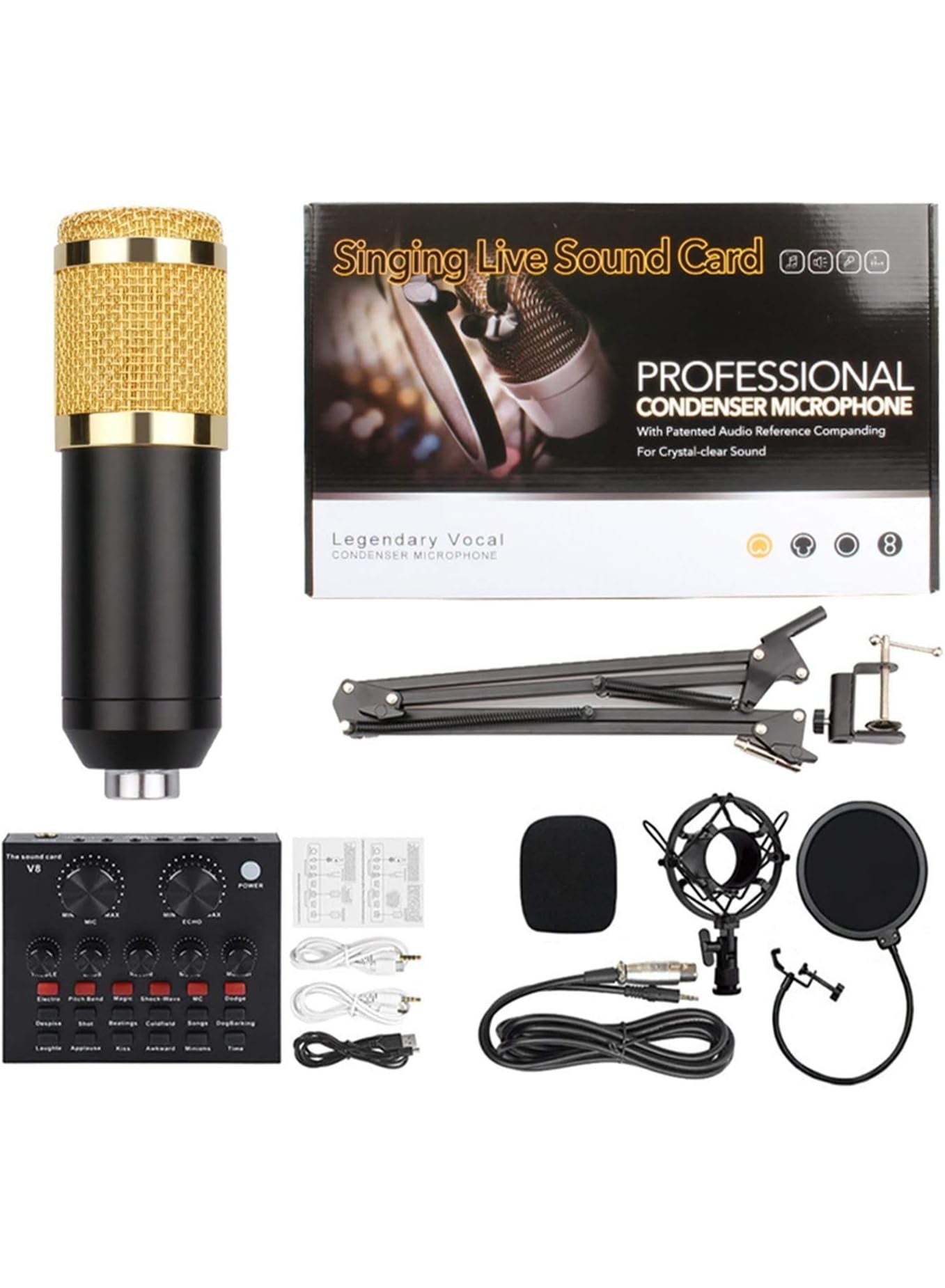 ClickBazar ClickBazar Condenser Microphone Set usb ZB785B01B18DBCB2E2BC7Z