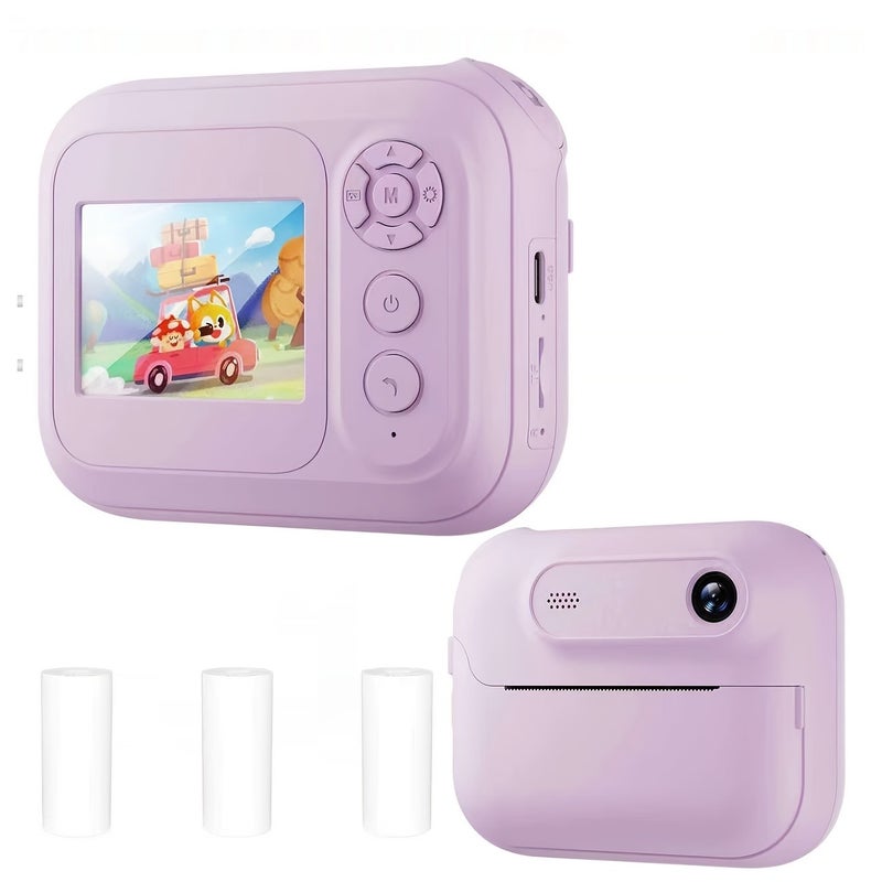 Portable instant print camera, HD digital camera with instant photo printing - Supports video recording, photography and printing - Ideal for travel - Image 1