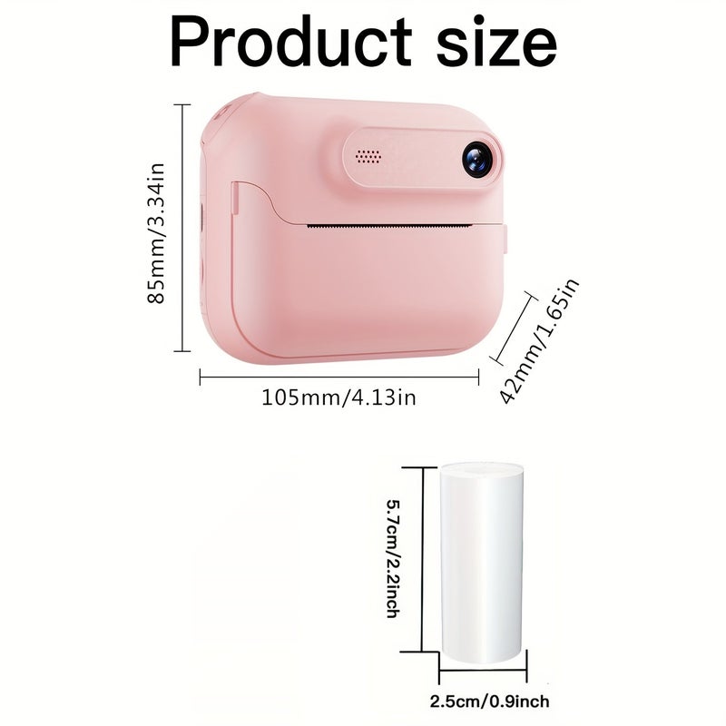 Portable instant print camera, HD digital camera with instant photo printing - Supports video recording, photography and printing - Ideal for travel - Image 3