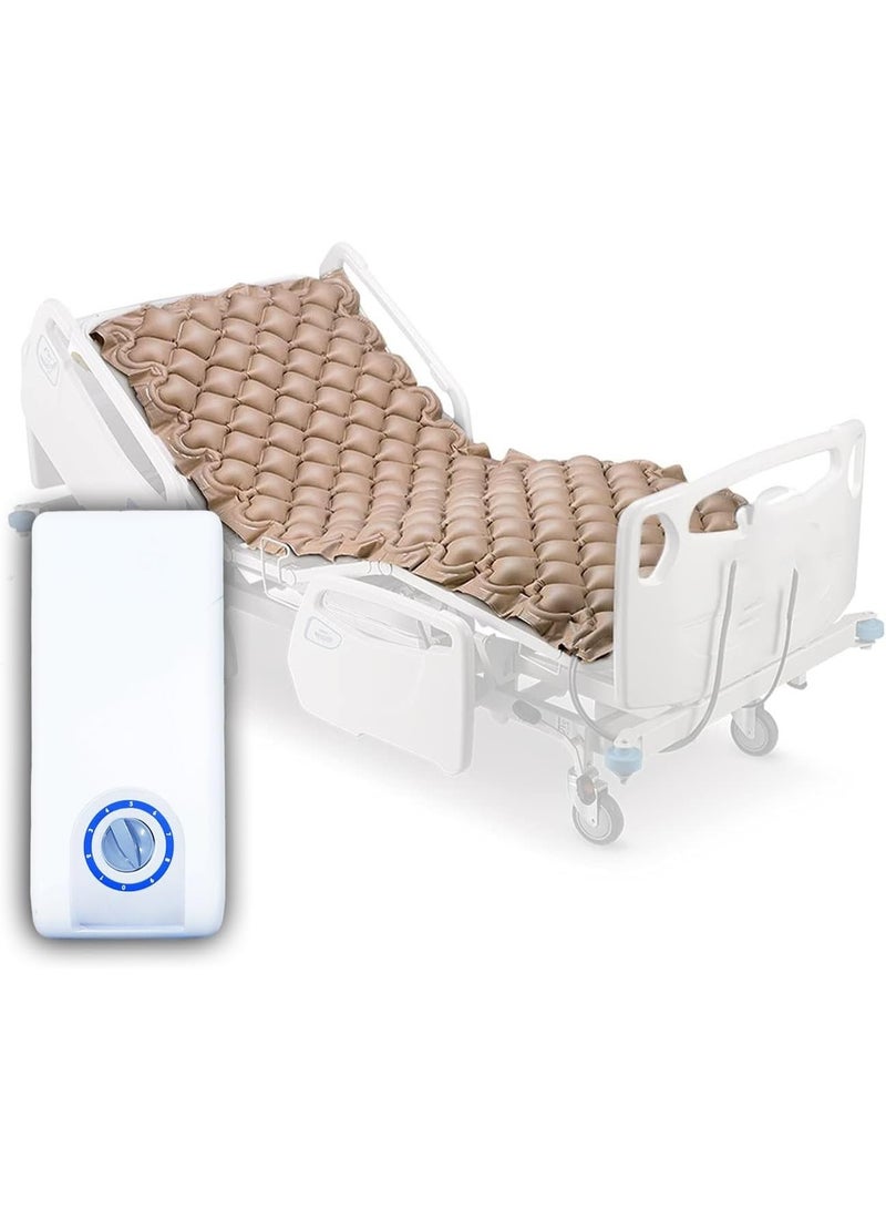 Alternating Air Pressure Mattress with Air Pump, Inflatable Mattress Overlay for Home Care, Adjustable Air Support, Regular Size - Image 1