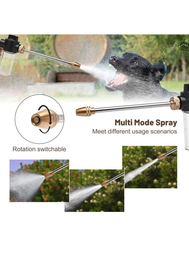 HOMESTAR High Pressure Foam Gun Car Wash Sprayer + Washing Towel, Heavy Duty Metal Garden Hose Nozzle with 100cc/3.5oz Plastic Soap Dispenser Bottle, For Gardening, Watering Plants, Floor Cleaning - Image 3