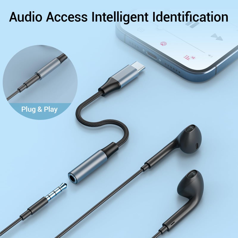 YGKSAA 2pcs USB C to 3.5mm Female Headphone Jack Adapter, Upgrade Metal Case, Compatible with Samsung S20+/S21 Ultra, iPhone15 16 17, and More USB C Audio Devices - Image 2