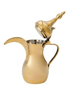 Majestic Majestic Brass Dallah Raslan – Capacity: 480 ml, Golden Color – Traditional Arabic Coffee Pot Design, Perfect for Serving Arabic Coffee, Tea, and Hot Beverages  - Image 1
