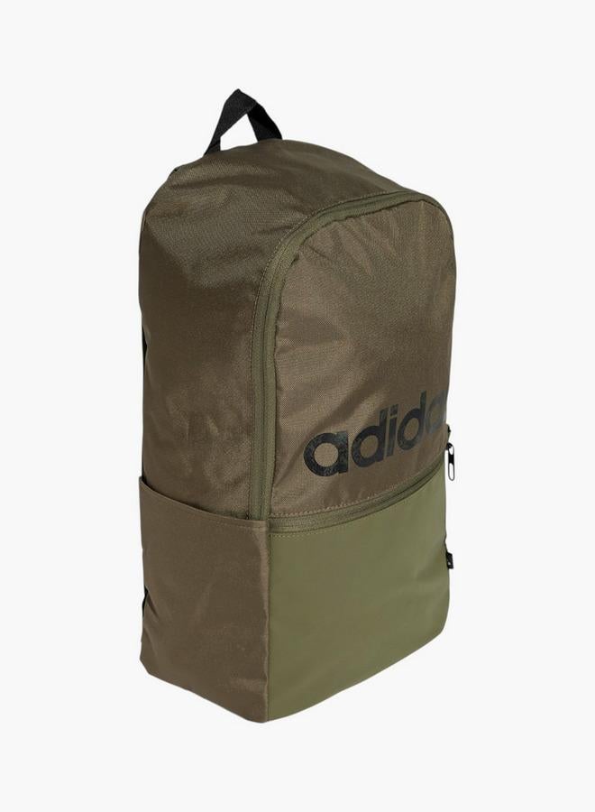 Adidas Logo Print School Backpack With Adjustable Straps And Zip Closure - Image 2