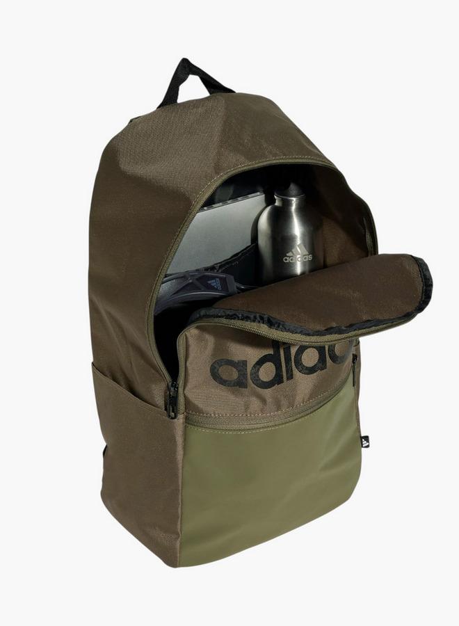 Adidas Logo Print School Backpack With Adjustable Straps And Zip Closure - Image 3