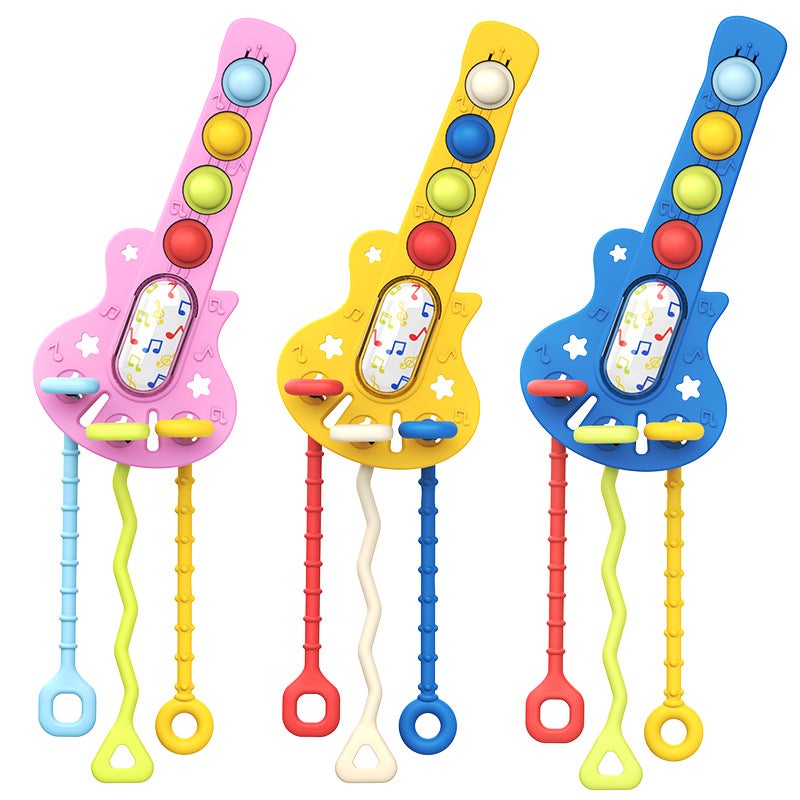Baby Guitar Pull Toy for 0-1 Years, Educational Stress Relief Toy - Image 1