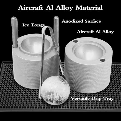 ciAmore Ice Ball Press Maker Set with Wooden Gift Box | Birthday Gifts | Premium Aluminum Ice Ball Machine for Cocktails & Whiskey (5.9 x 3.9 Inches) - Image 5