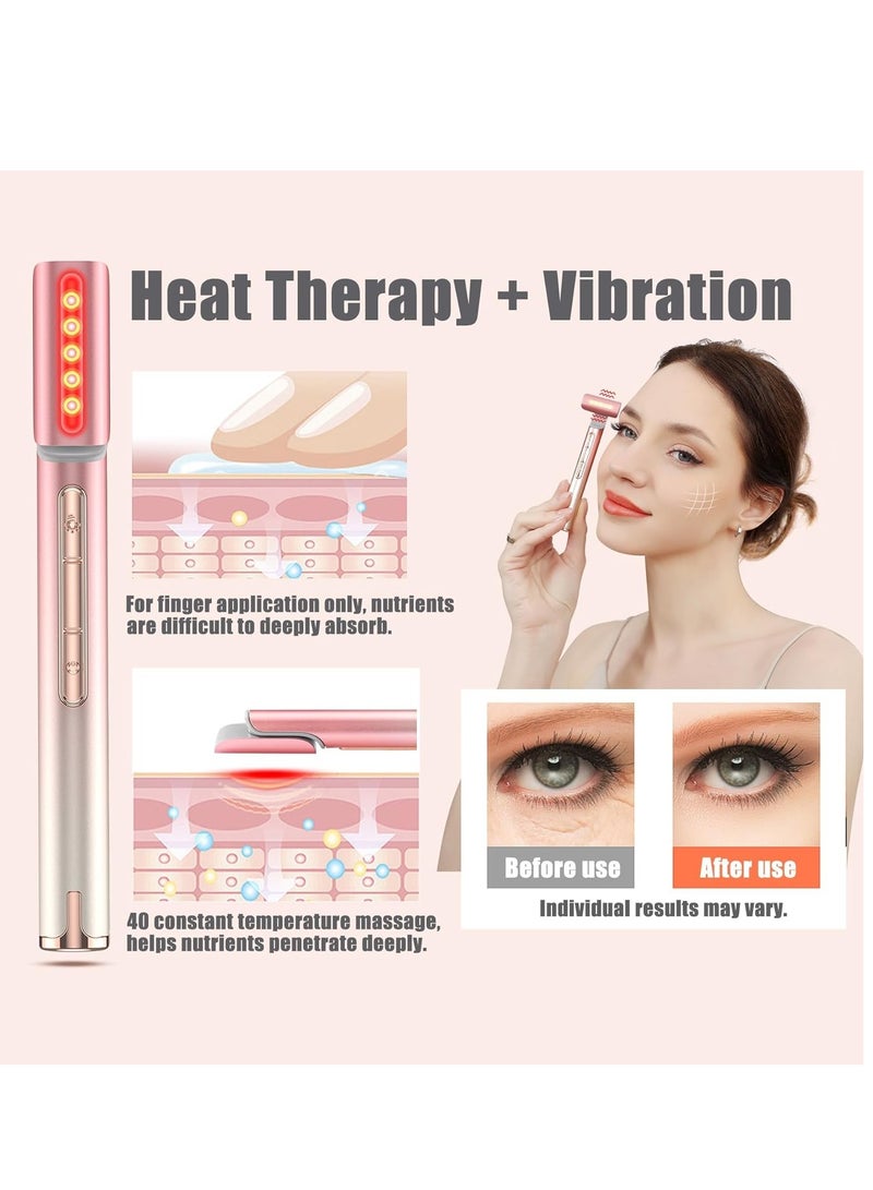 SYOSI Red Light Therapy Massager for Eyes & Face Neck, Eye Massage Lift Tool, Skincare 7 Color Facial Device with Microcurrent, Heat  - Image 2