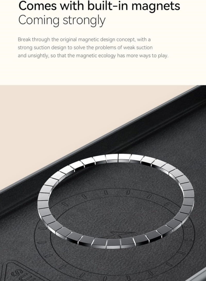 اووكاي جراب مغناطيسي لهاتف Samsung Galaxy Z Fold 7، متوافق مع Mag-Safe، جراب هاتف واقٍ مقاوم للصدمات من ألياف الكربون رفيع وخفيف الوزن لهاتف Samsung Z Fold 7 5G (بني) - Image 4